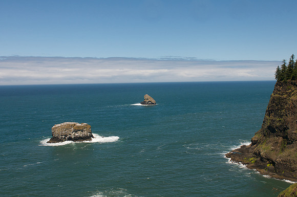 View from the overlook at Cape Meares